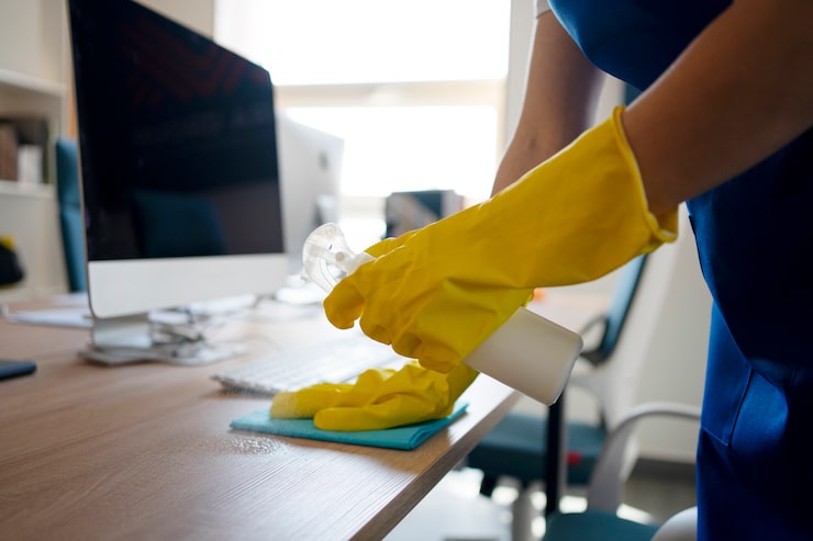 professional cleaning service person cleaning office 23 2150520627